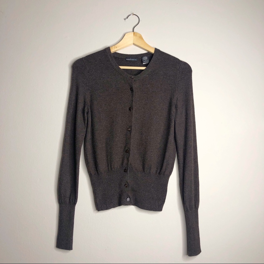 MODA INTERNATIONAL Silk Cashmere Cardigan Sweater